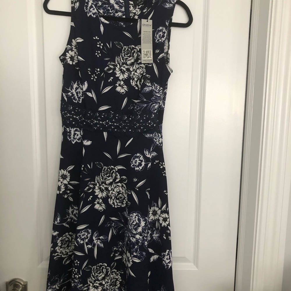 Navy blue woman’s dress a-line